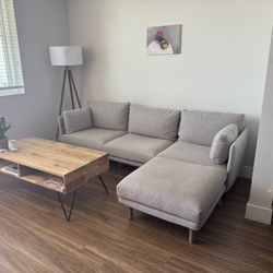 Right Facing Small Grey Sectional