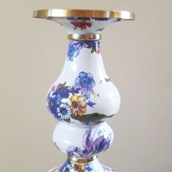 Retired Mackenzie Child's Pillar Candle Holder