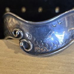  Sterling Silver Groves Cuff Bracelet 