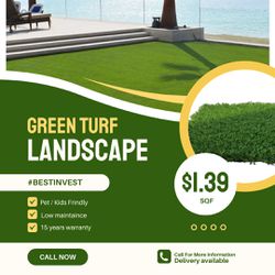 Green turf landcaping artificial turf 
