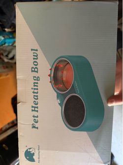Heating dual pet bowl