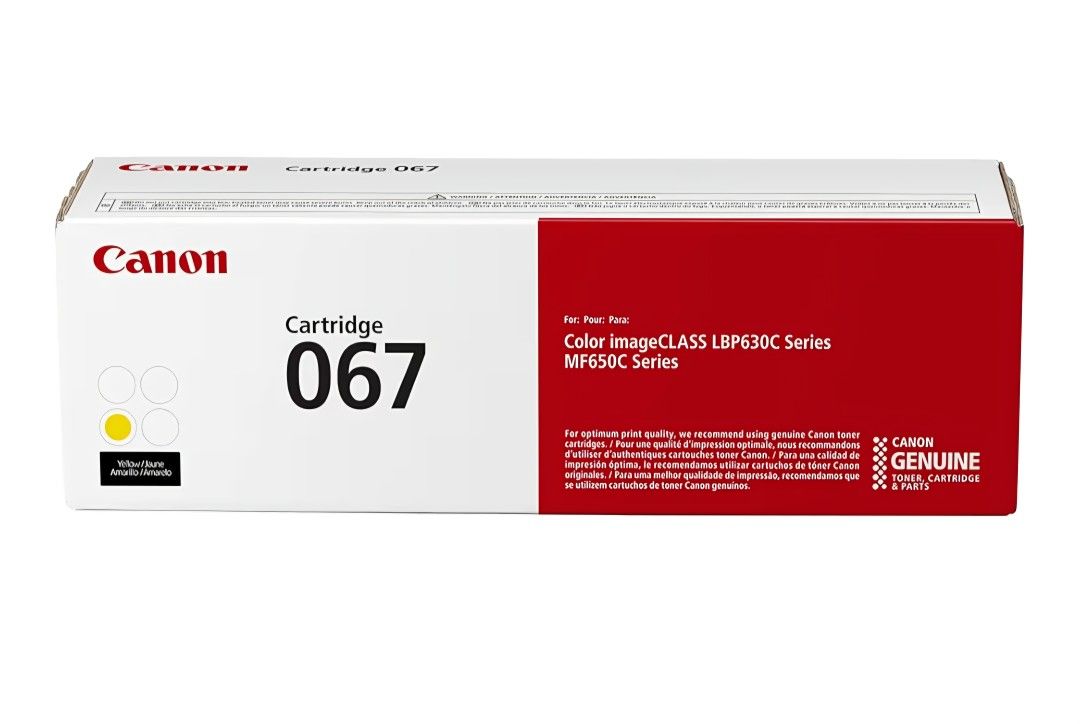 Canon Genuine 067 YELLOW Toner Cartridge Compatible with LBP633Cdw, LBP632Cdw, MF652Cdw, MF653Cdw, MF654Cdw, MF656Cdw