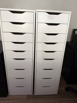 Two ikea Alex drawers