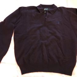Polo burgundy color wool sweater XL