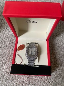 Cartier santos moissanite