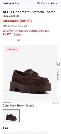 Aldo Onemeath Platform Loafer in Size 8