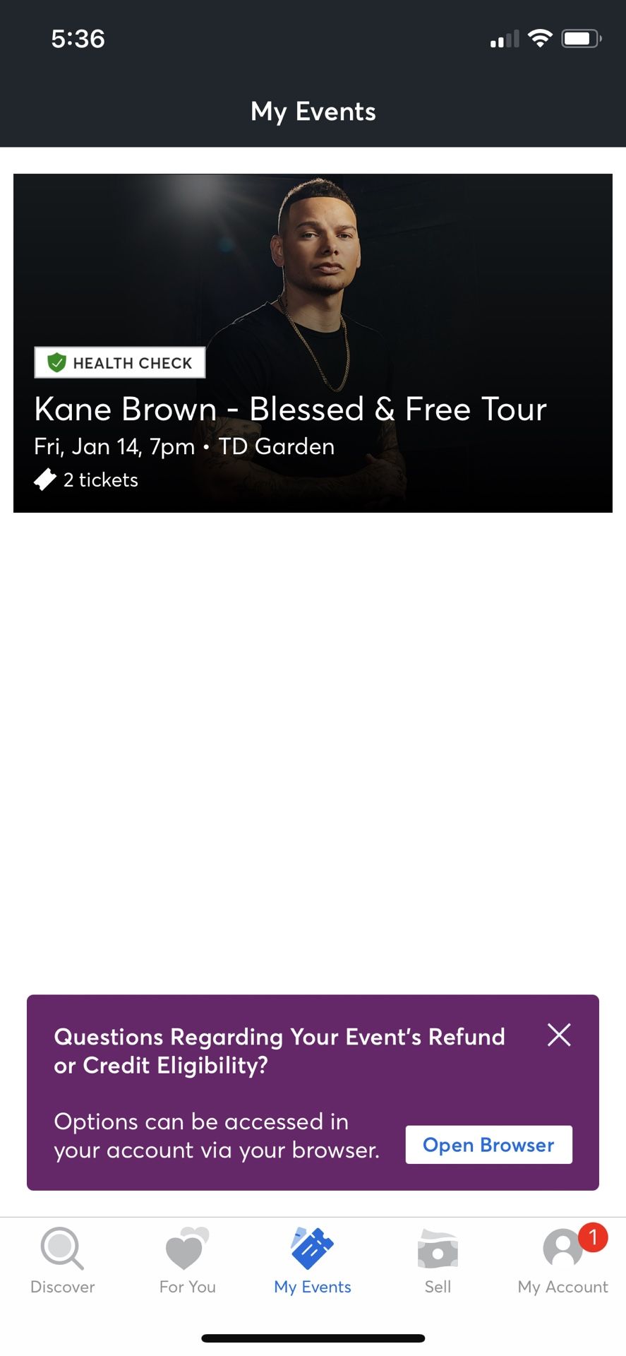 2 Kane Brown Tickets
