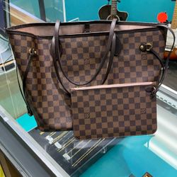 Louis Vuitton Nerverfull MM Rose Ballerine Damier