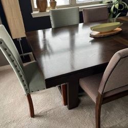 Dining Table And 6 Custom Chairs 