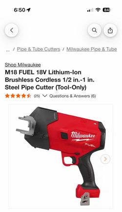 M18 FUEL 18V Lithium-Ion Brushless Cordless 1/2 in.-1 in. Steel Pipe Cutter (Tool-Only