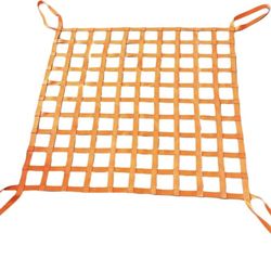 Safety Lifting Net Straps 2*2m 15cm Square Flat Nylon Sling Hoisting Loading and Unloading Heavy Objects Mesh Tear Resistance for Construction Rigging