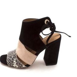 Coach Women’s Minetta Land Snake/suede Black White/black Size 7.5M Q9138