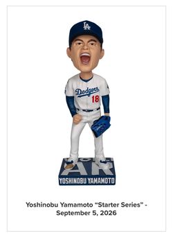 Yoshinobu Yamamoto “Starter Series” Bobblehead