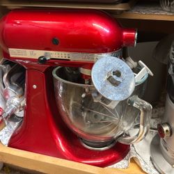 Kithen Aide Mixer, Peeler With Attachments And Ice Cream Bowl 