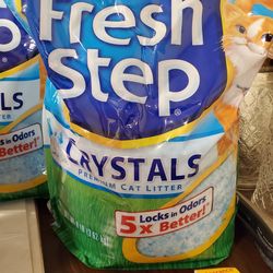 Fresh Step Crystal Cat Litter 8 lb 2 New Bags + Half Bag Bonus