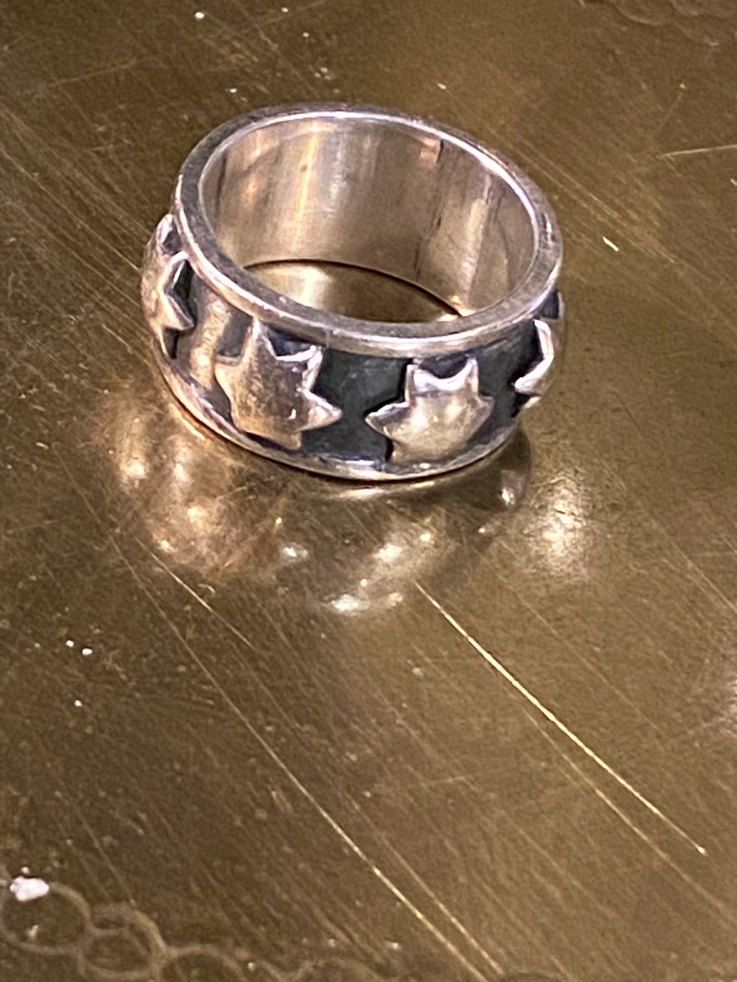 90’s Silver Star Ring - size 6.5