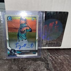 2018 Bowman Chrome Autograph Logan Gilbert Rc
