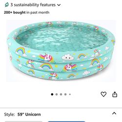 New- 59 Inch Unicorn Toddler Pool Never Open 
