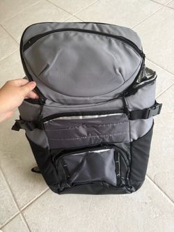 Gray and Black Multi-Pocket Backpack