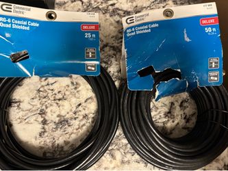 RG-6 Coaxial TV Cables-25 ft and 50 ft