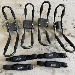 Kayak Roof Mount J Hooks With 4 Chinook Straps