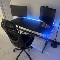 Gaming Desk and Chair For Sale