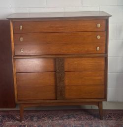 Mid Century Modern Bassett Aztec Dresser by Leo Jiranek