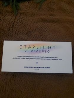 2 NIB Starlicht Revive 2.0 Highly Concentrated Antioxidant Skin Glass Ampoules 