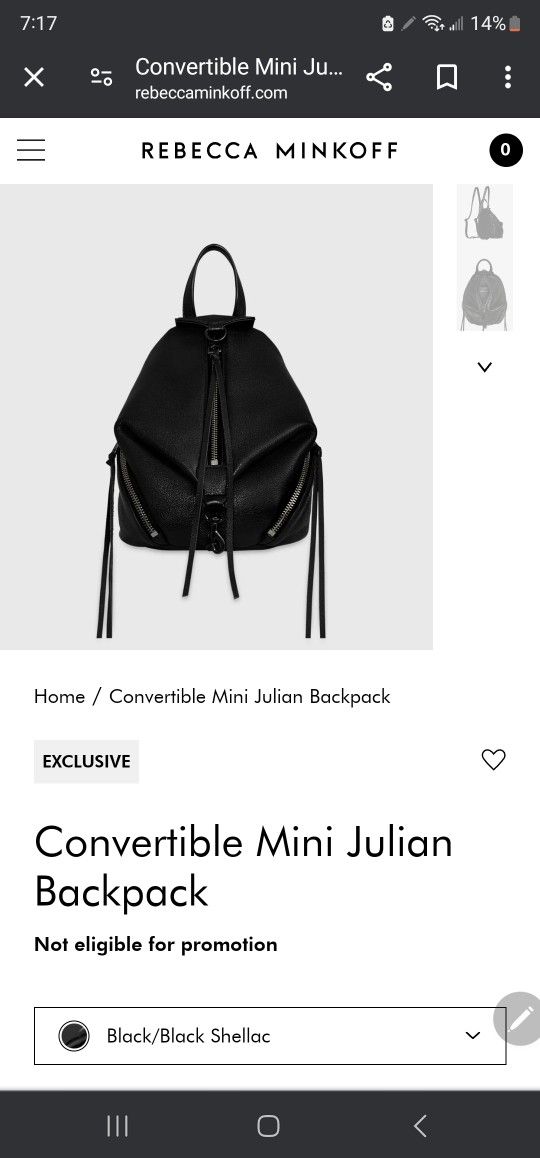 Rebeccaminkoff Mini Backpack 