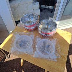 NIB Robert Irvine Red Prep Bowls - Set of 4