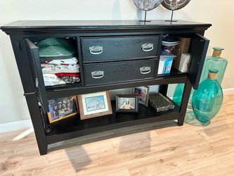 Buffet Table Cabinet (2 Drawer Dresser + 2 Doors)