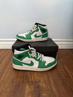 Air Jordan 1 Mid Lucky Green/Black-White