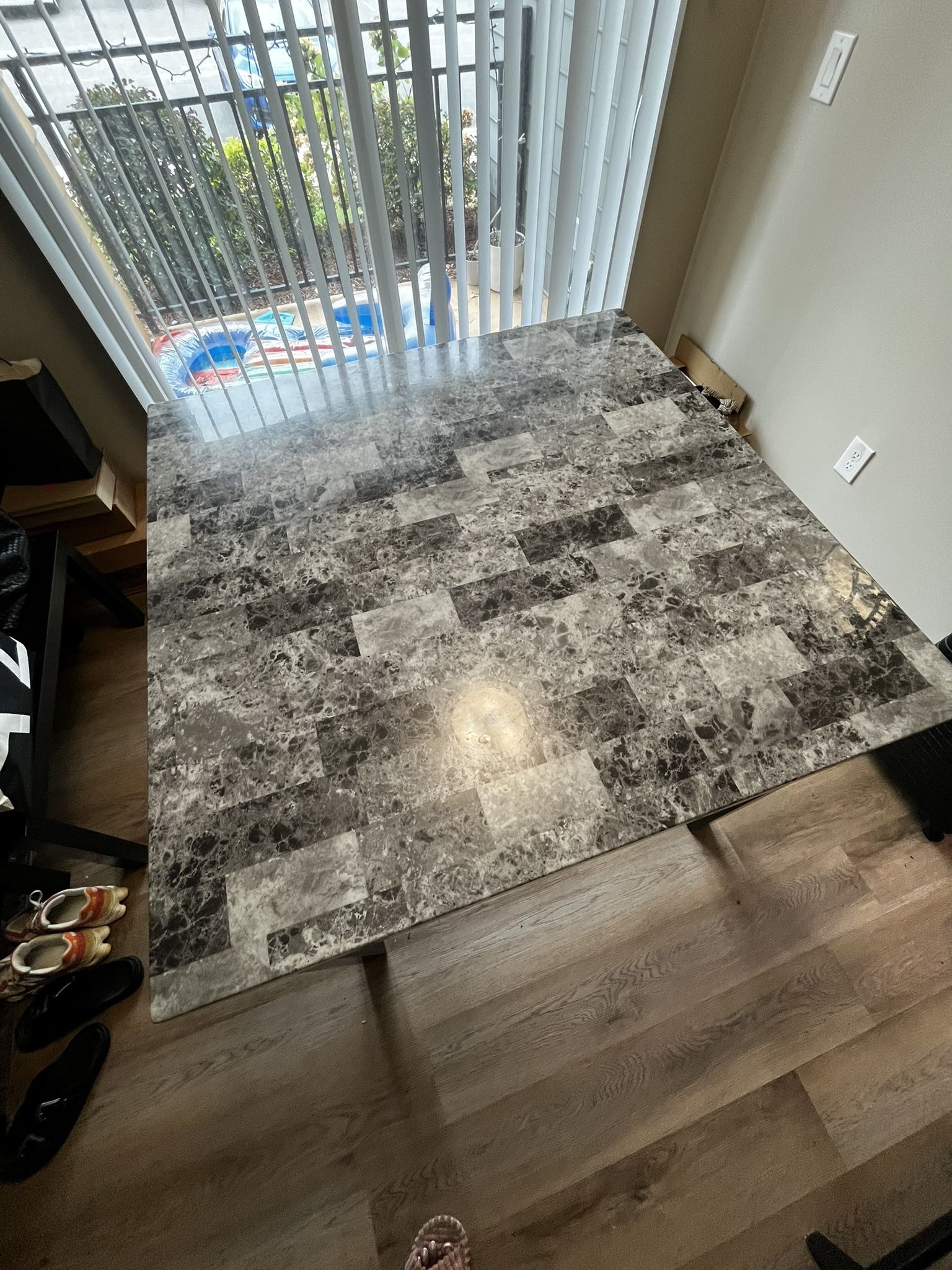 5pc Marble Dining Table