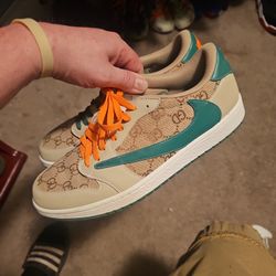 Jordan 1 Low Cactus Jack × Gucci