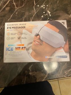 Sharper Image RealTouch Eye Mask Electric Hot+Cold Massager with Wireless Audio