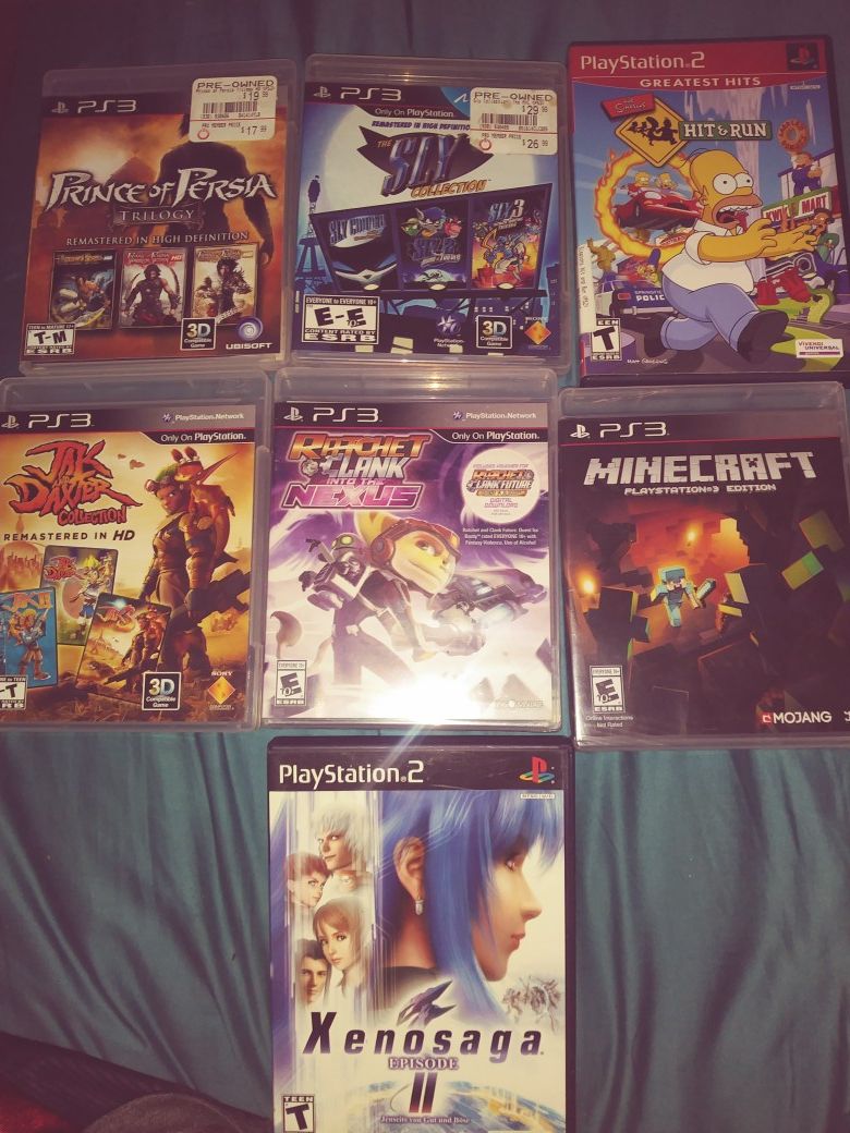 Ps2 & ps3 game lot. Ratchet & Clank into the Nexus is brand new but the game came loose. Also Minecraft is brand new