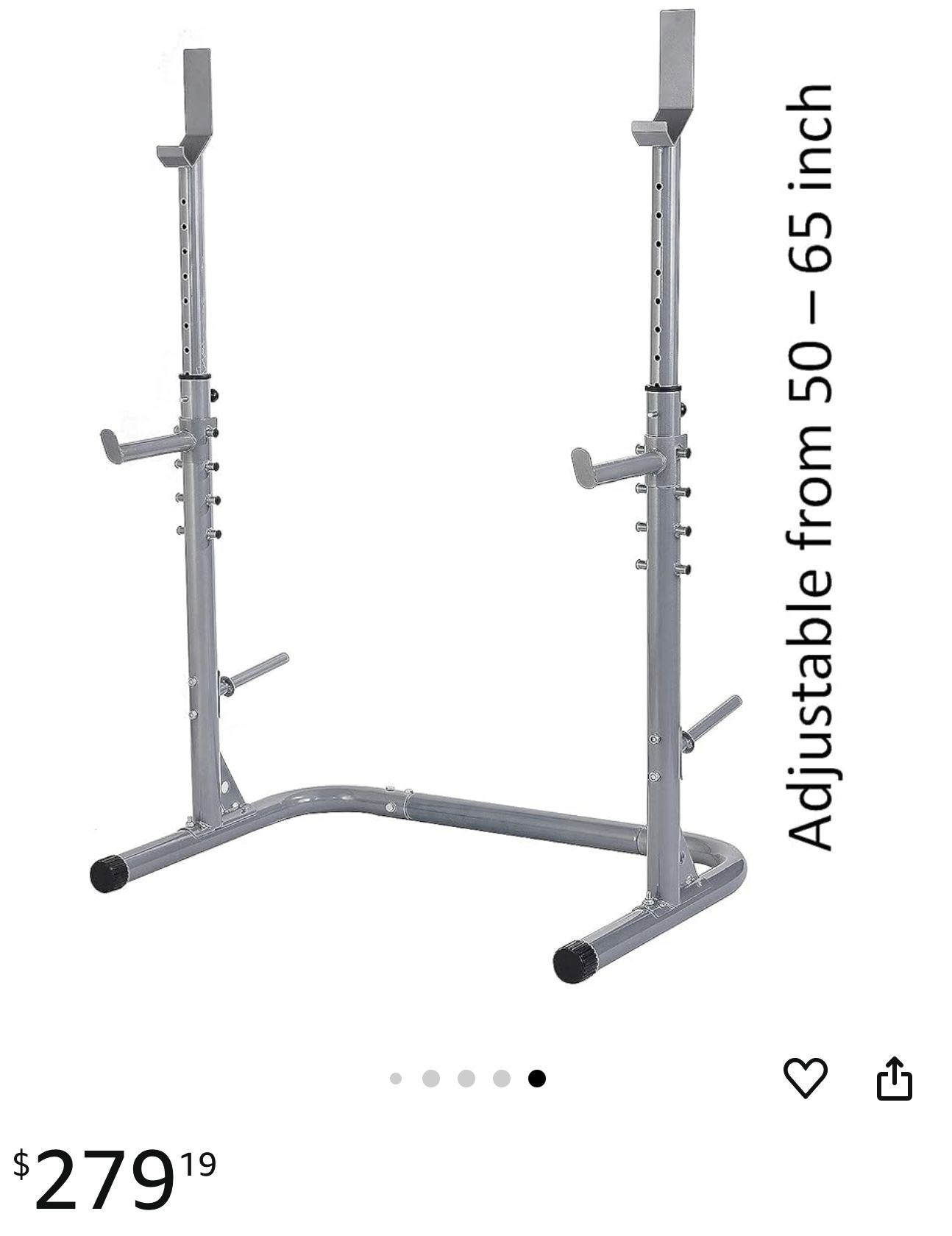 BalanceFrom Workout Station With Adjustable Olympic Bar Settings