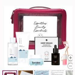 K-Beauty 7 step kit with Red Makeup Bag by Sophie