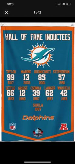Miami Dolphins Hall Of Fame Banner