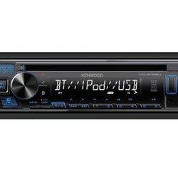 KENWOOD  KDC-BT282U CD Car Stereo - Single Din, Bluetooth Audio, USB MP3, Flax, Aux In, AM AF Radio 