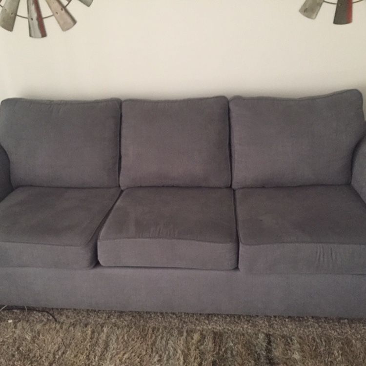 Blue Bluish Grey Sofa Couch