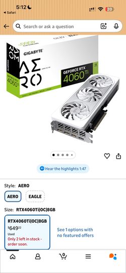 GTX GRAPHIC CARD 4060ti Brand New No Box