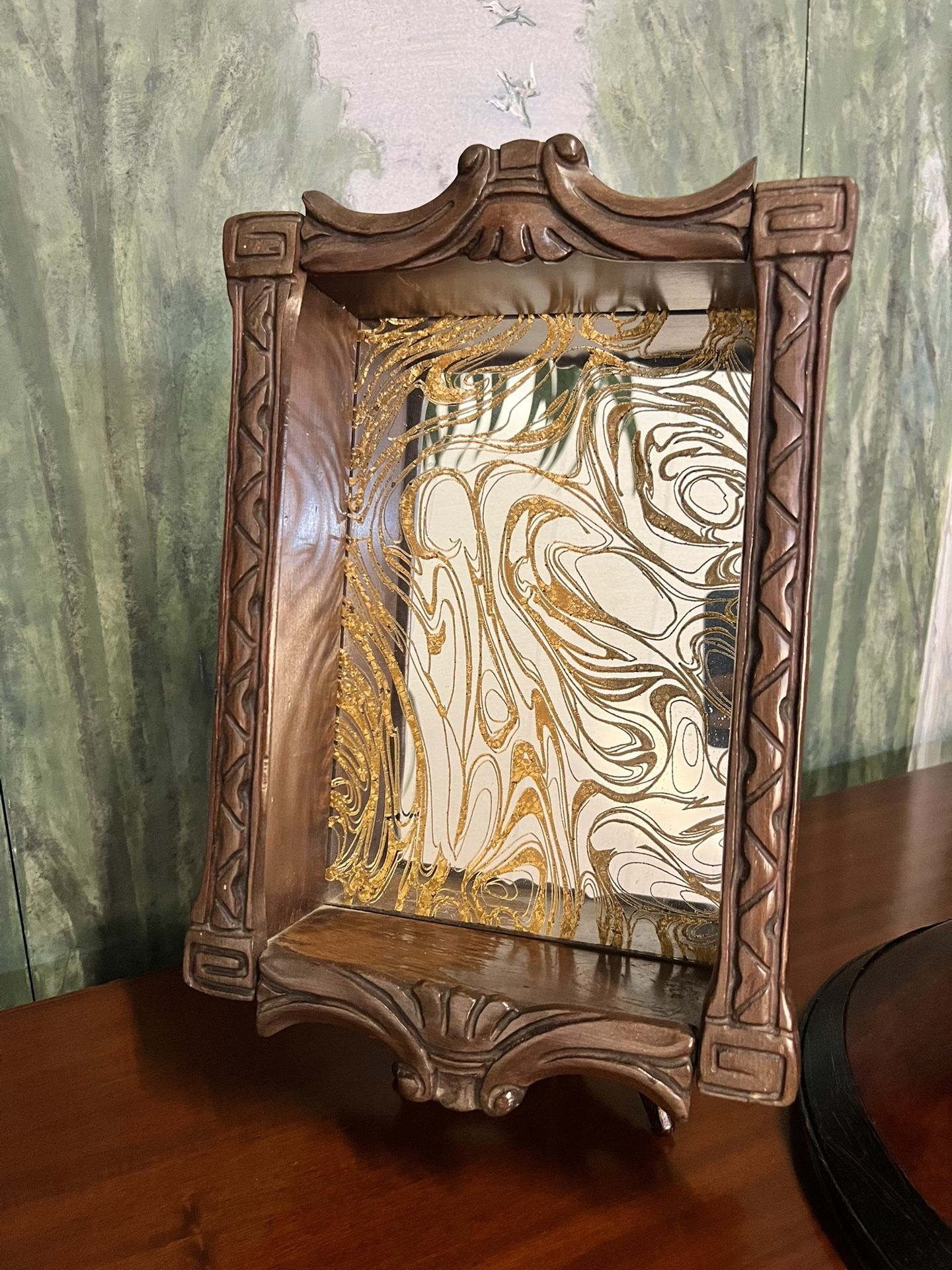 Vintage Wall Hanging Wood Framed Shadow Box H15” xW10” xD4”