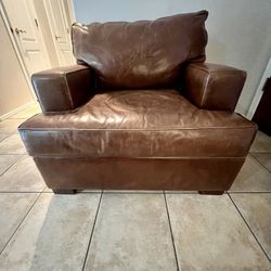 Pottery Barn Leather Club Chair