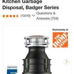 Badger 500, 1/2 HP Garbage Disposal
