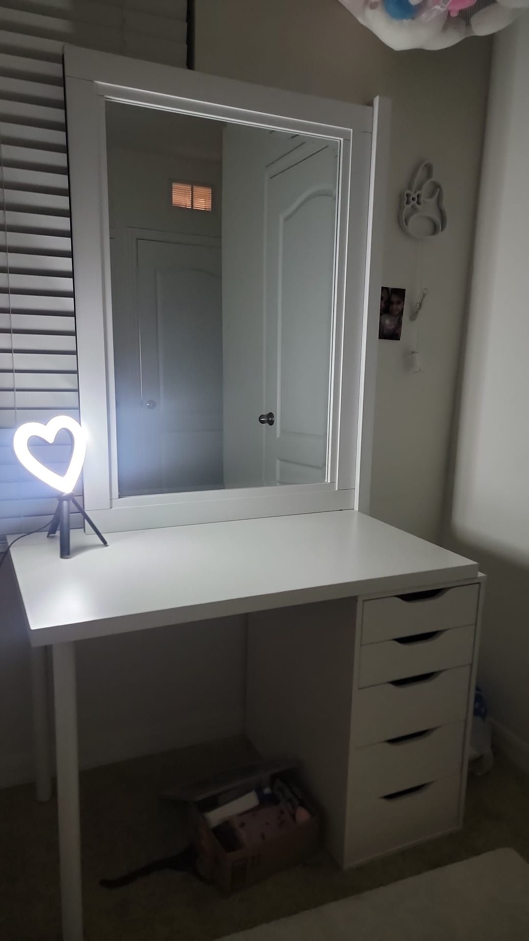 vanity/ drawers and desk top.