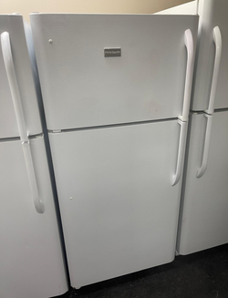 Frigidaire Top Freezer Fridge – White, Ice Maker Ready + Warranty
