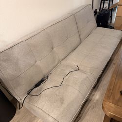 Modern Beige Futon / Sofa – Good Condition