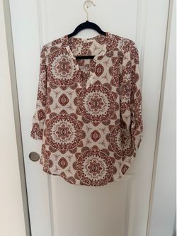 Red and white matrices shirt