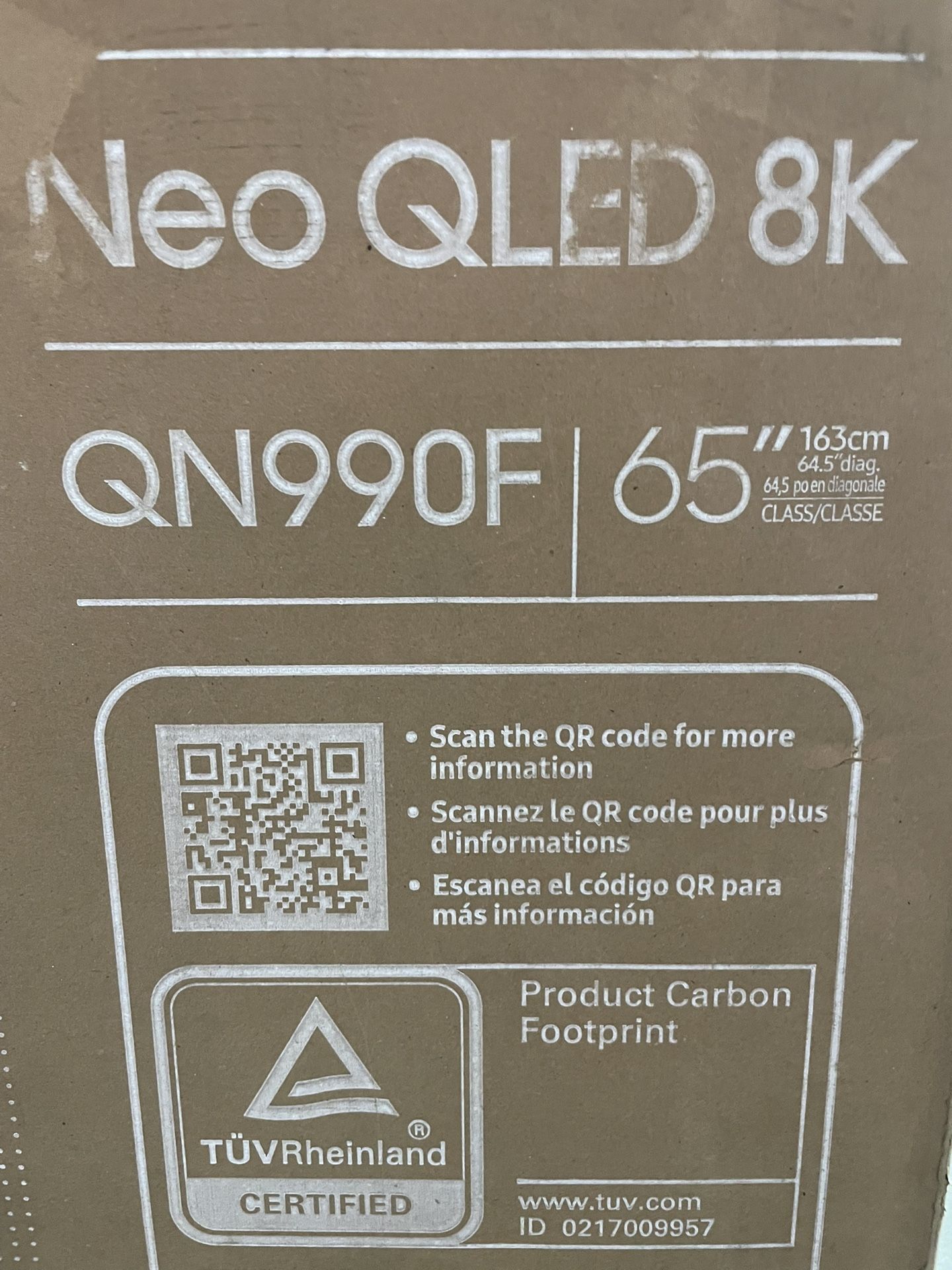 Samsung - 65” Class QN990F Series Neo QLED 8K Mini LED SamsungVision AI Smart Tizen TV